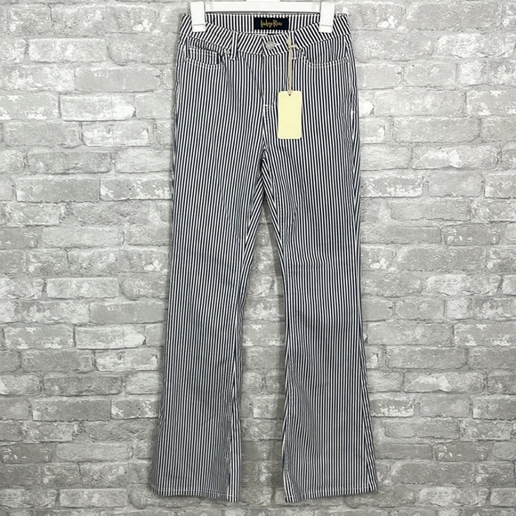 Indigo Rein Striped Bootcut Jeans - Picture 1 of 6